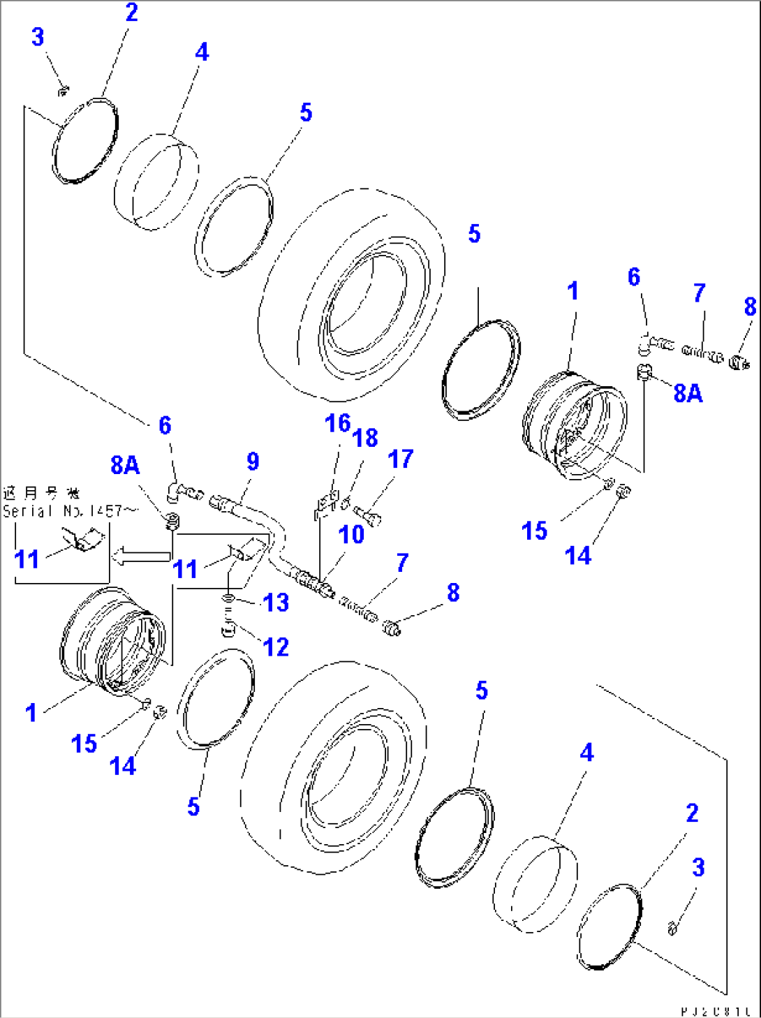 RIM (REAR WHEEL) (TUBE LESS)