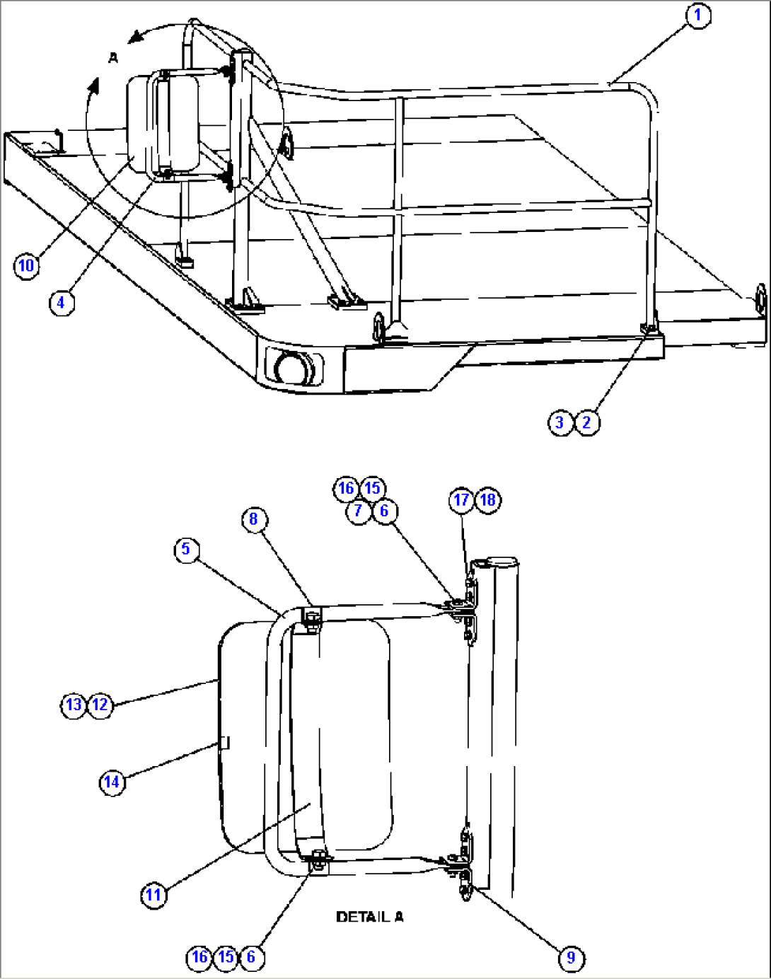 R.H. DECK HANDRAILS & MIRROR