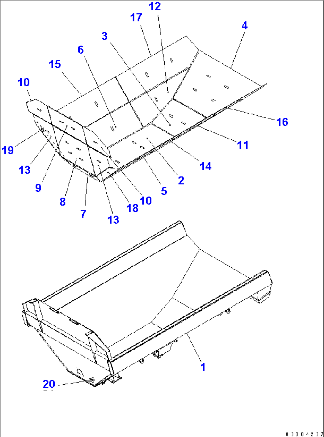 BODY (WITH LINER) (PAYLOAD METER)(#2001-)