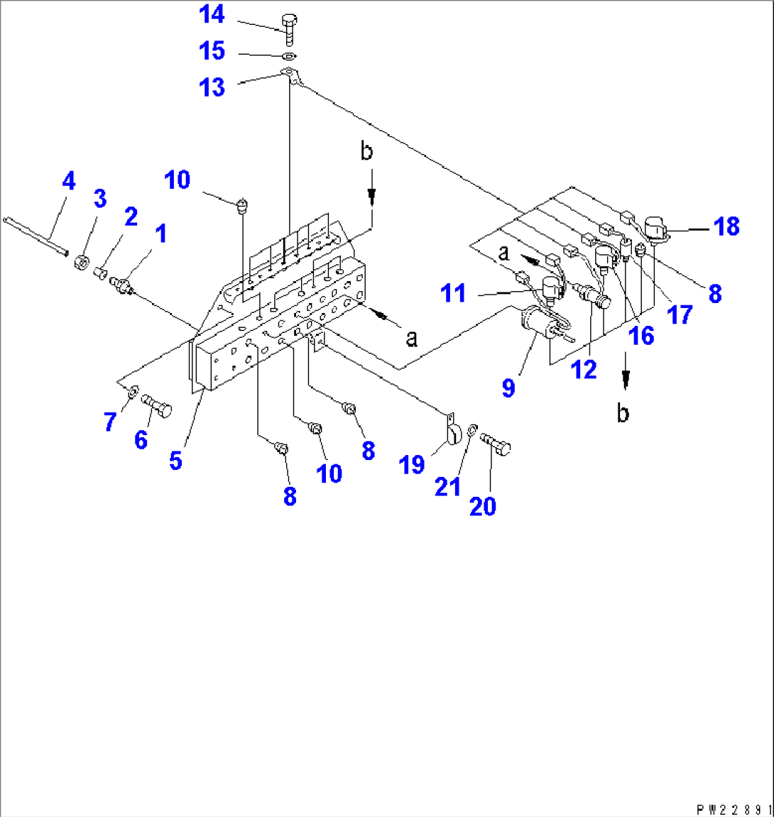 AIR PIPING (EACH SWITCH AND SENSOR) (FOR MONITOR PANEL)(#5001-5679)