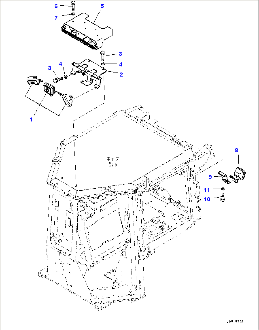 Cab, Working Lamp (#95001-)