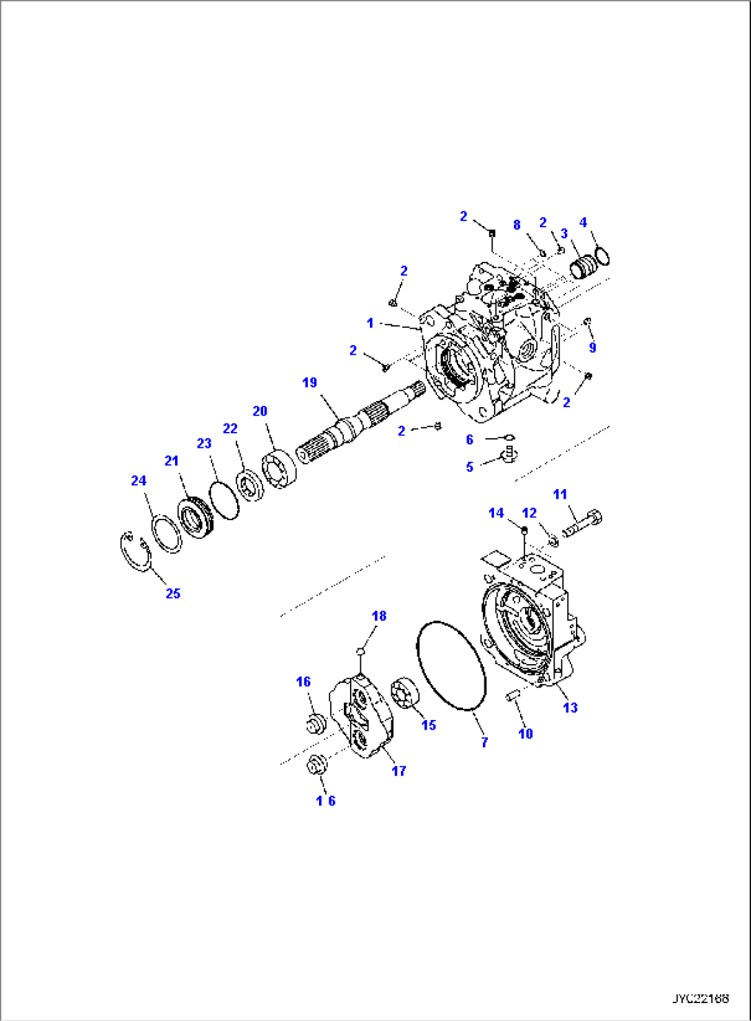 MAIN PISTON PUMP, INNER PARTS (1/5)