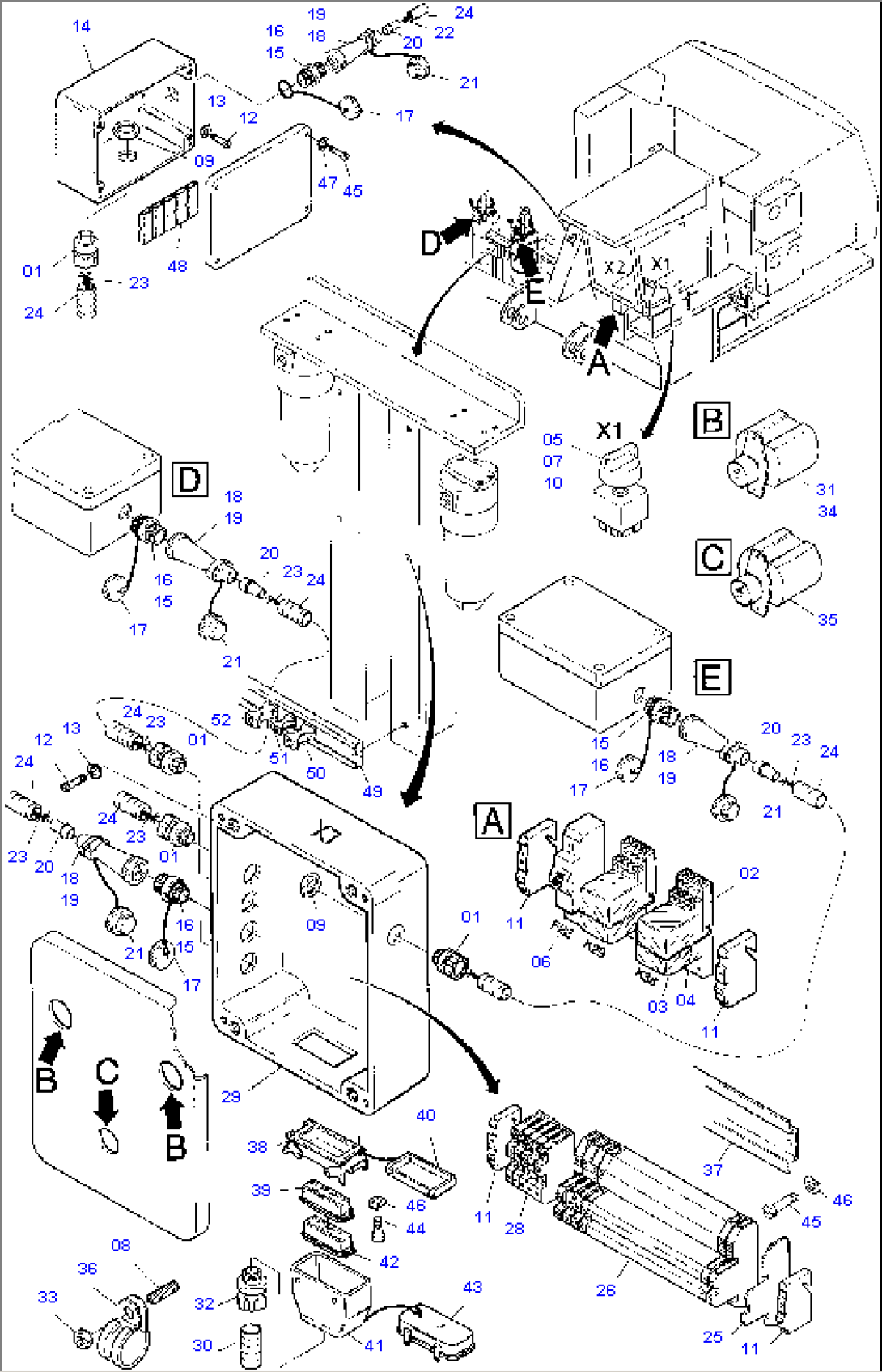 Electr. Equipment, Lube- and Spray Arrangement