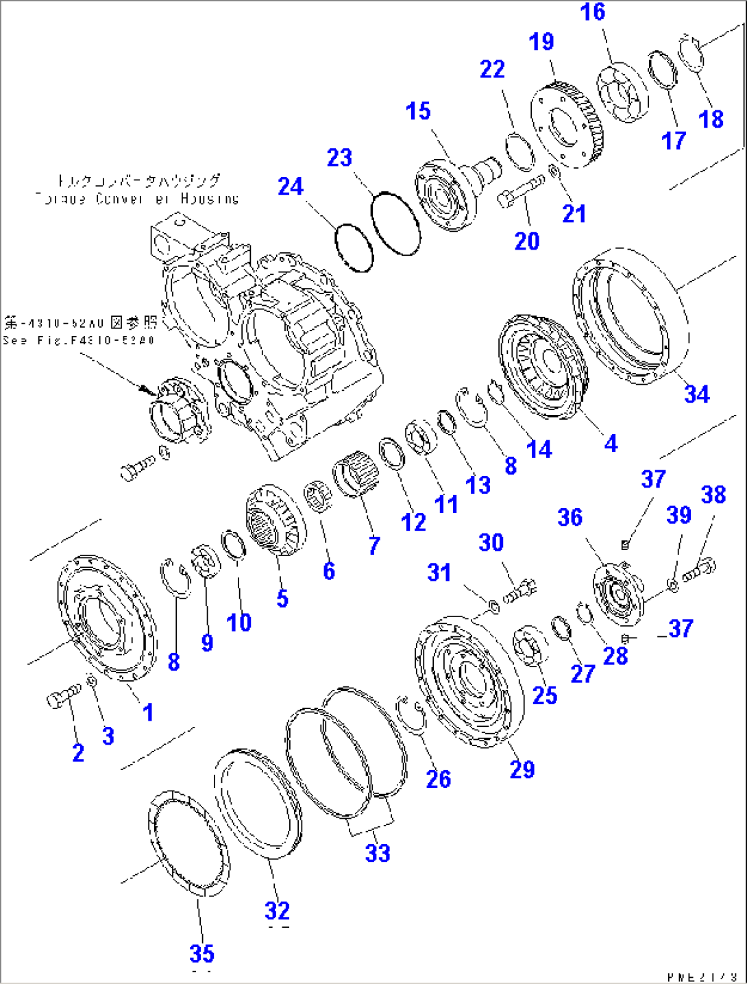 TORQUE CONVERTER (1/3) (TURBIN AND GEAR)