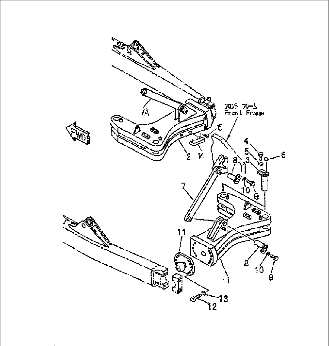 DOZER AND LINKAGE (SIDE SUPPORT AND RELATED PARTS)(#50001-50041)