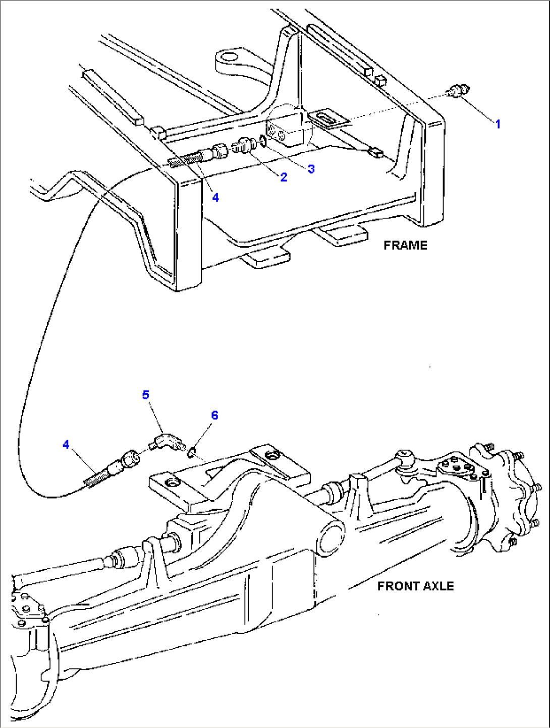 AXLE LUBRICATING PIPING