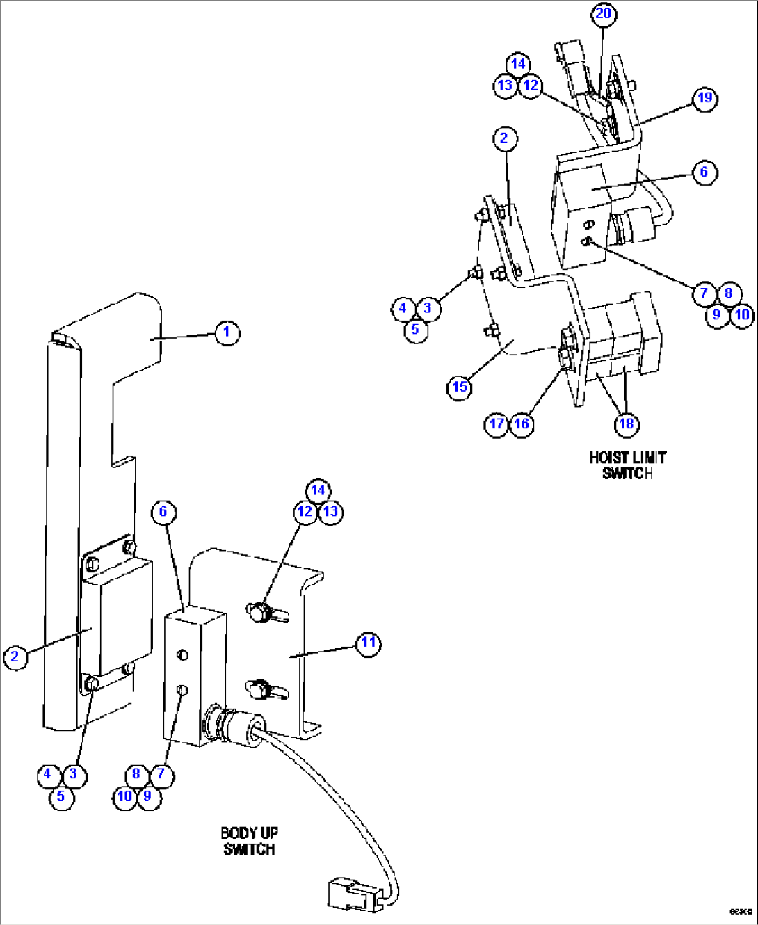 BODY UP & HOIST LIMIT SWITCH INSTALLATION