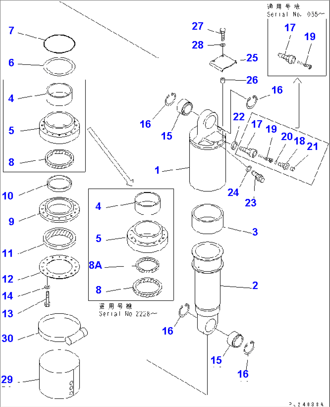 REAR SUSPENSION (FOR ROD DOWN TYPE) (WITH AUTO-SUSPENSION)