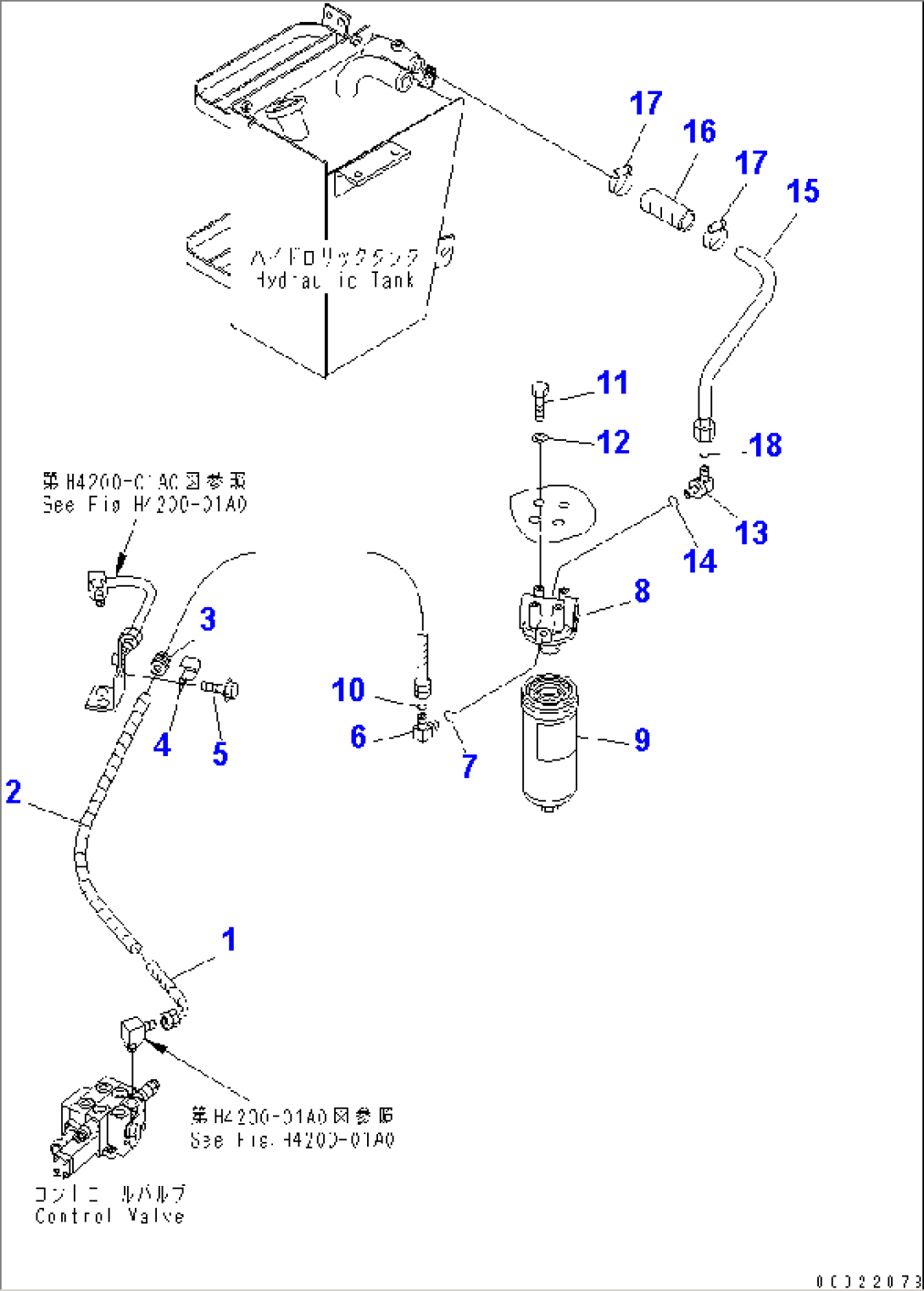 HYDRAULIC LINE (RETURN LINE)(#12001-)