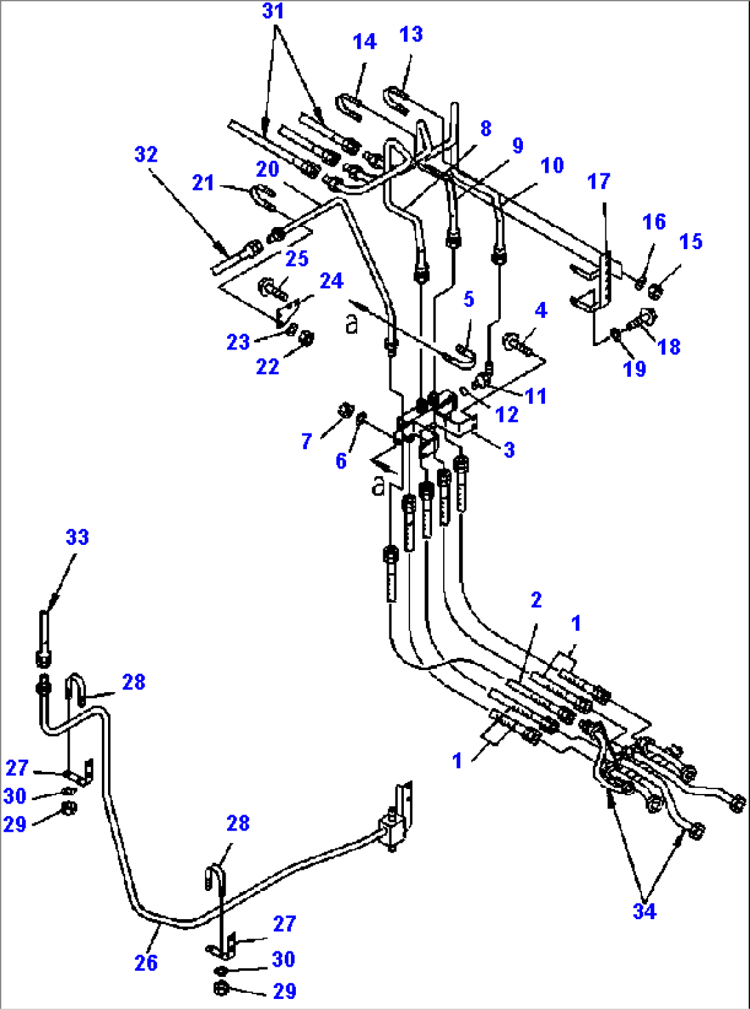 K4470-15A0 BRAKE PIPING SUCTION AND DRAIN LINE (S/N A50021-A50025 )
