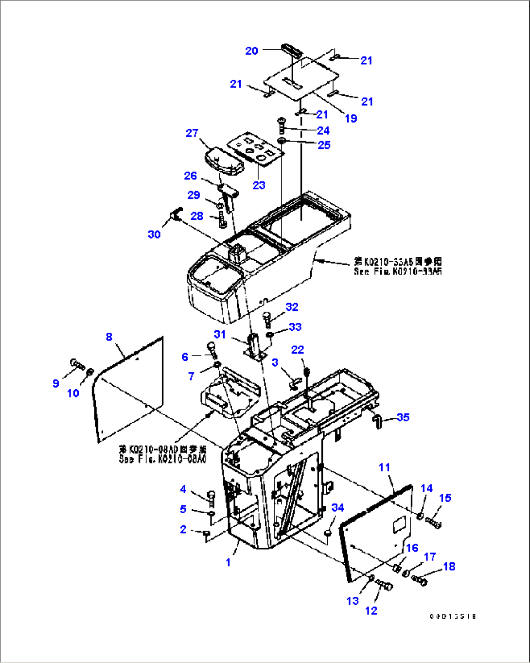 FLOOR (CONSOLE BOX) (R.H.) (TROPICAL SPEC) (WITHOUT REVERSIBLE FAN) (#B11514~)