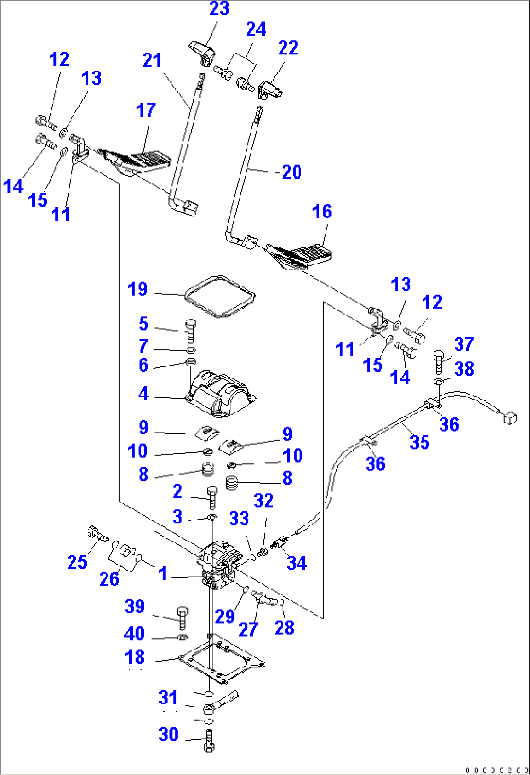 FLOOR FRAME (TRAVEL LEVER)
