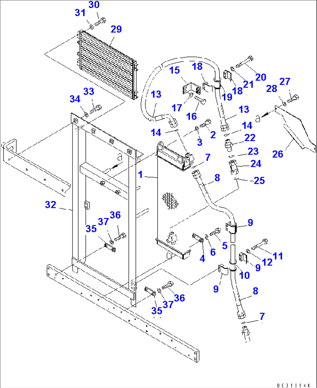 OIL COOLER (WITH AIR CONDITIONER)