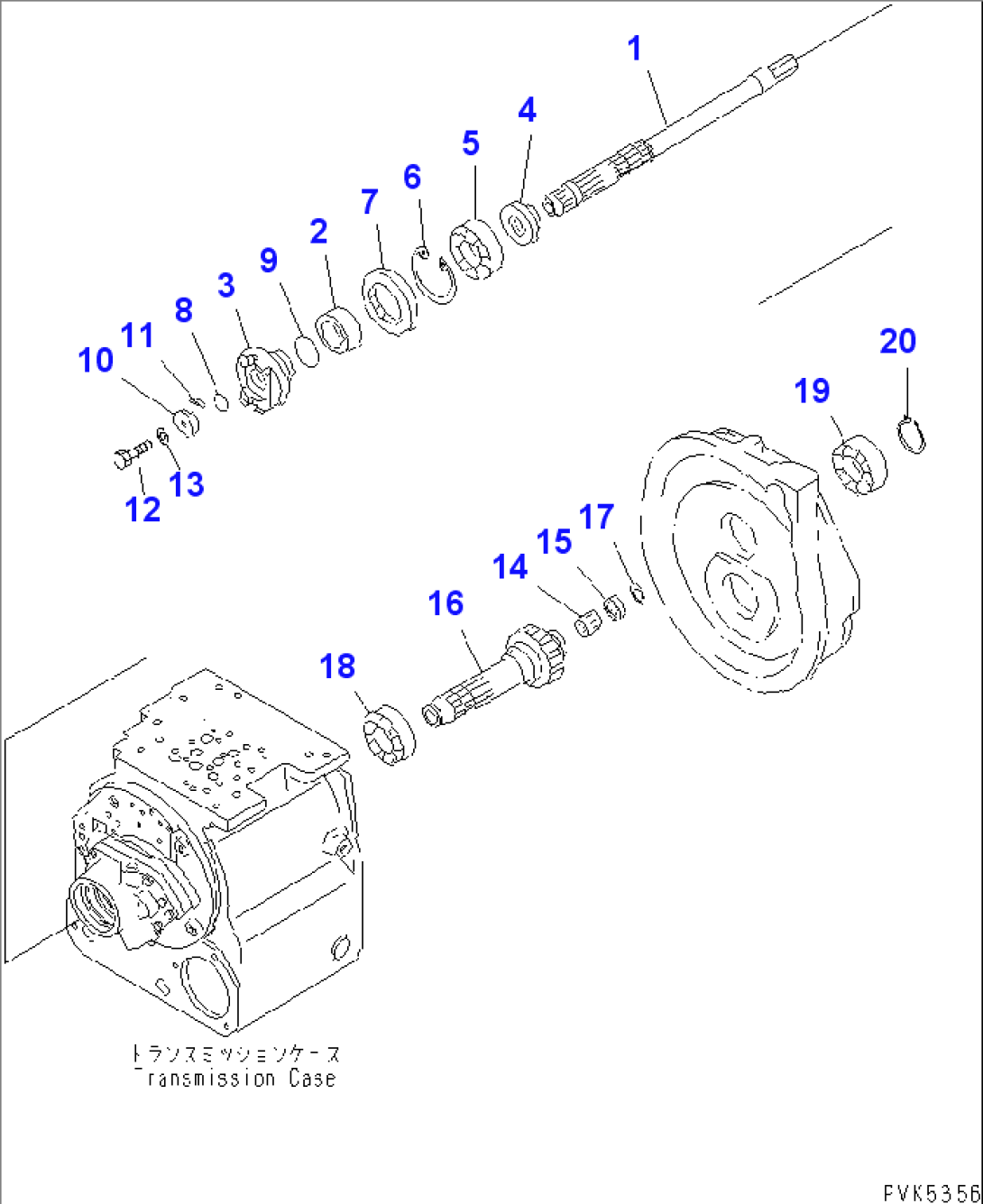 TRANSMISSION (FOR F3-R3 TRANSMISSION) (INPUT AND OUTPUT)(#90001-)