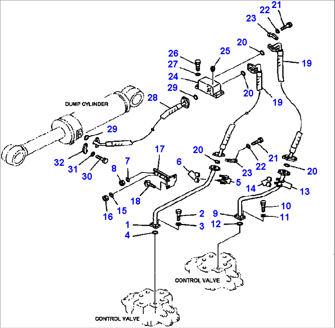 H4200-13A0 HYDRAULIC PIPING DUMP CYLINDER HEAD LINE