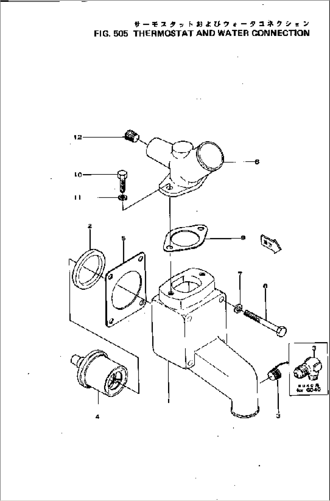 THERMOSTAT AND WATER CONNECTION