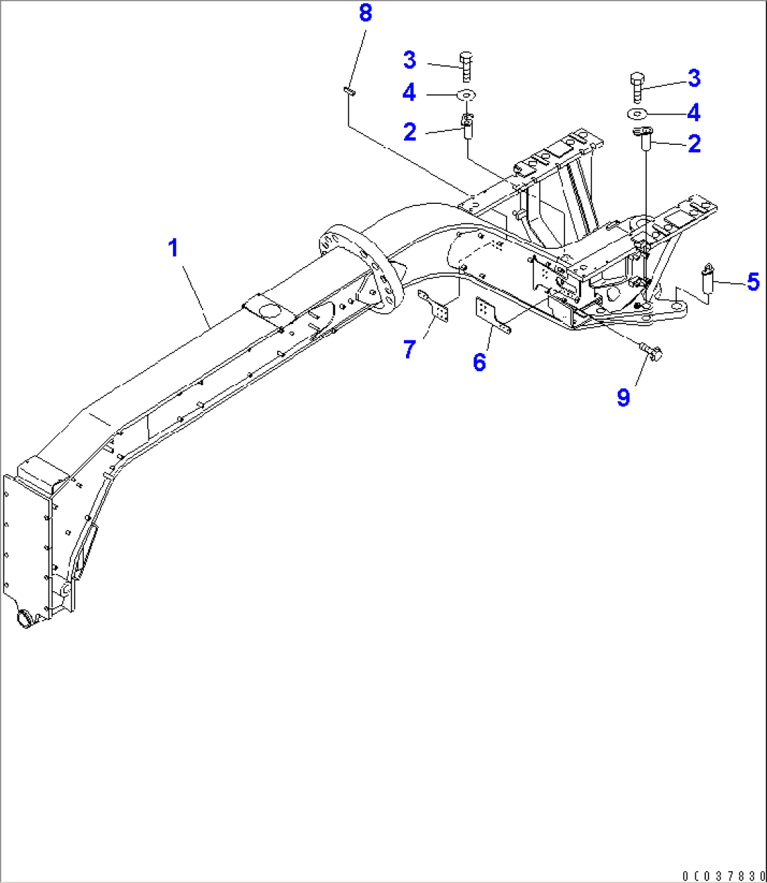 FRONT FRAME AND MOUNTING PIN (WITHOUT SCARIFIER) (3DMC)(#51001-)