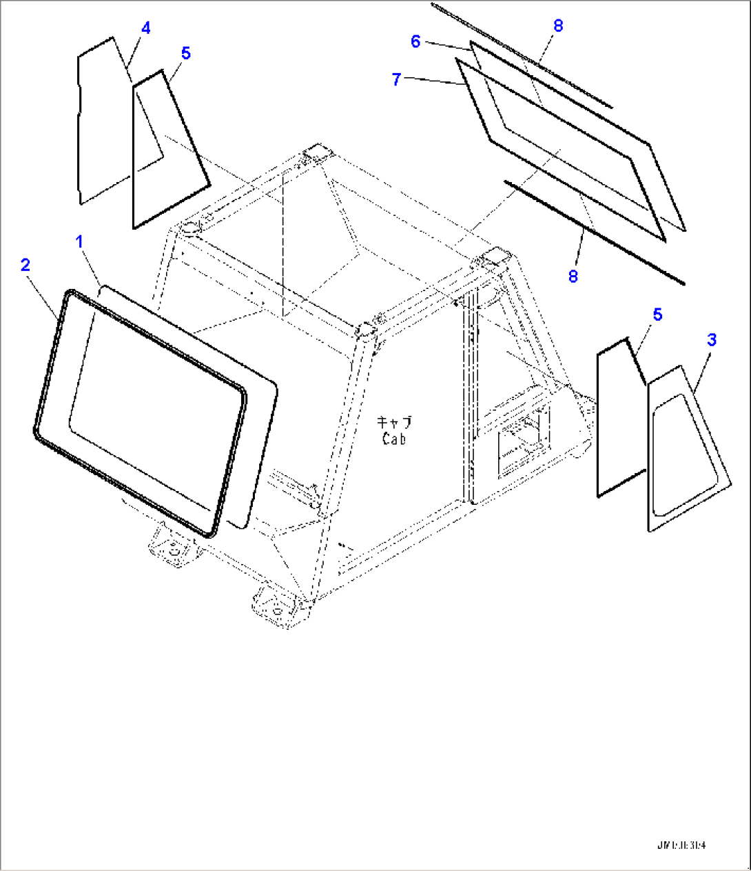 Cab, Door Related Parts (#30001-)