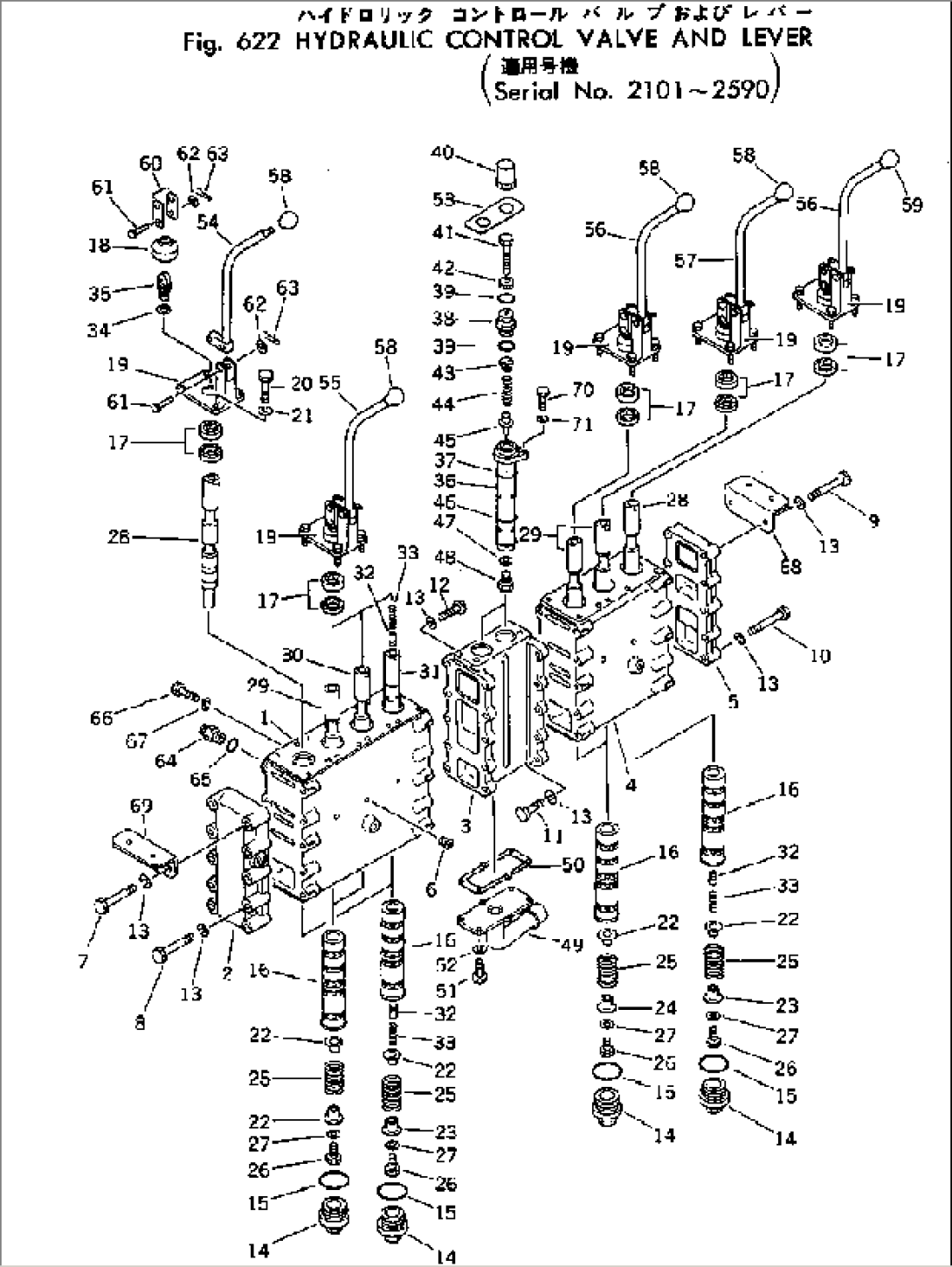 HYDRAULIC CONTROL VALVE AND LEVER(#2101-2590)