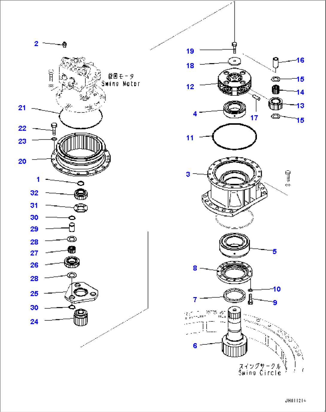 Swing Machinery and Motor, Mounting (#451080-)