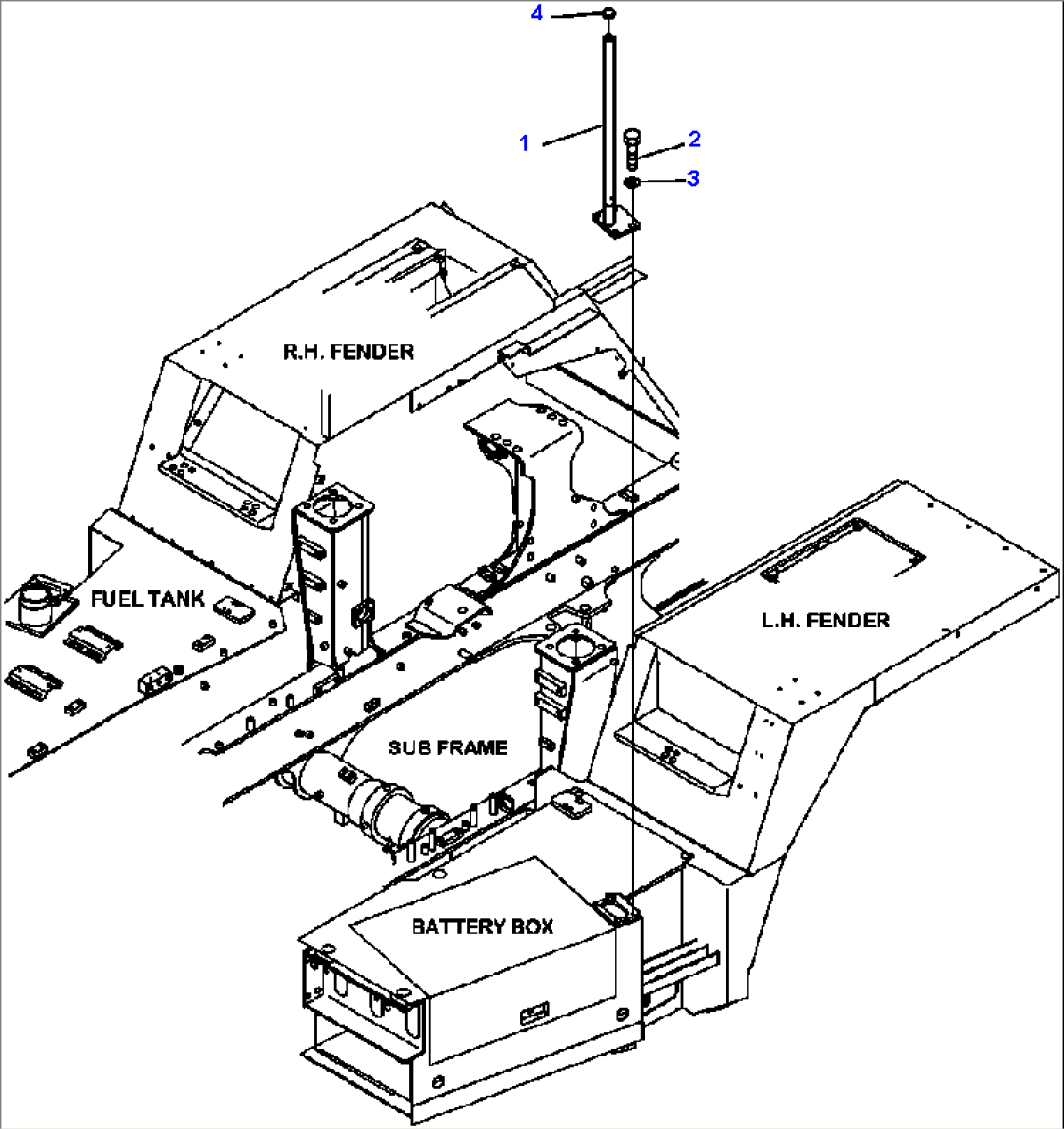 E0150-10A0 HAND RAIL BATTERY BOX