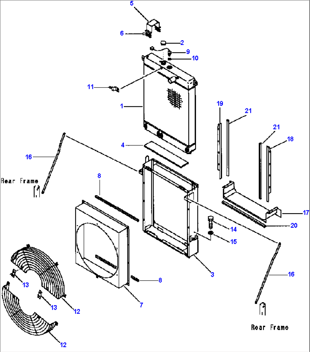 FIG. C0110-06A0 RADIATOR AND MOUNTING