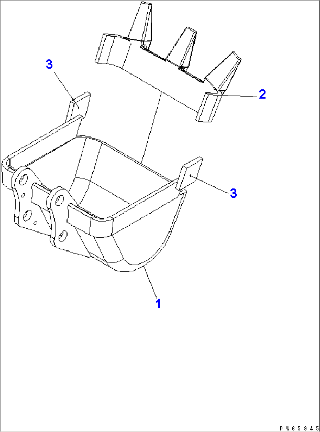 BUCKET (0.022M3) WIDTH 350MM