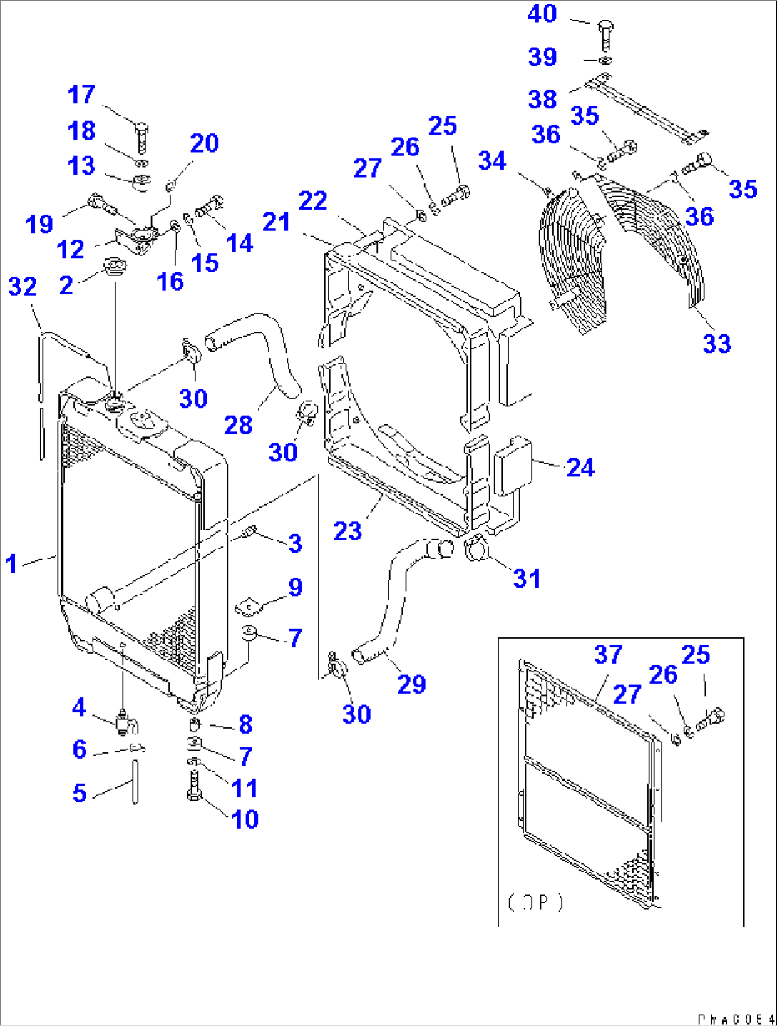 RADIATOR AND PIPING (REGULATION OF EC INCLUSION)(#8135-)