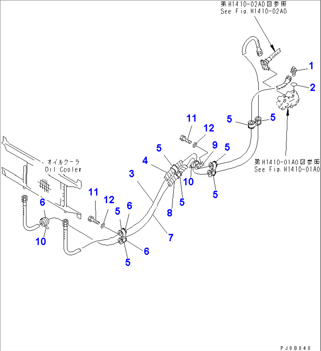 HYDRAULIC PUMP LINE (OIL COOLER)
