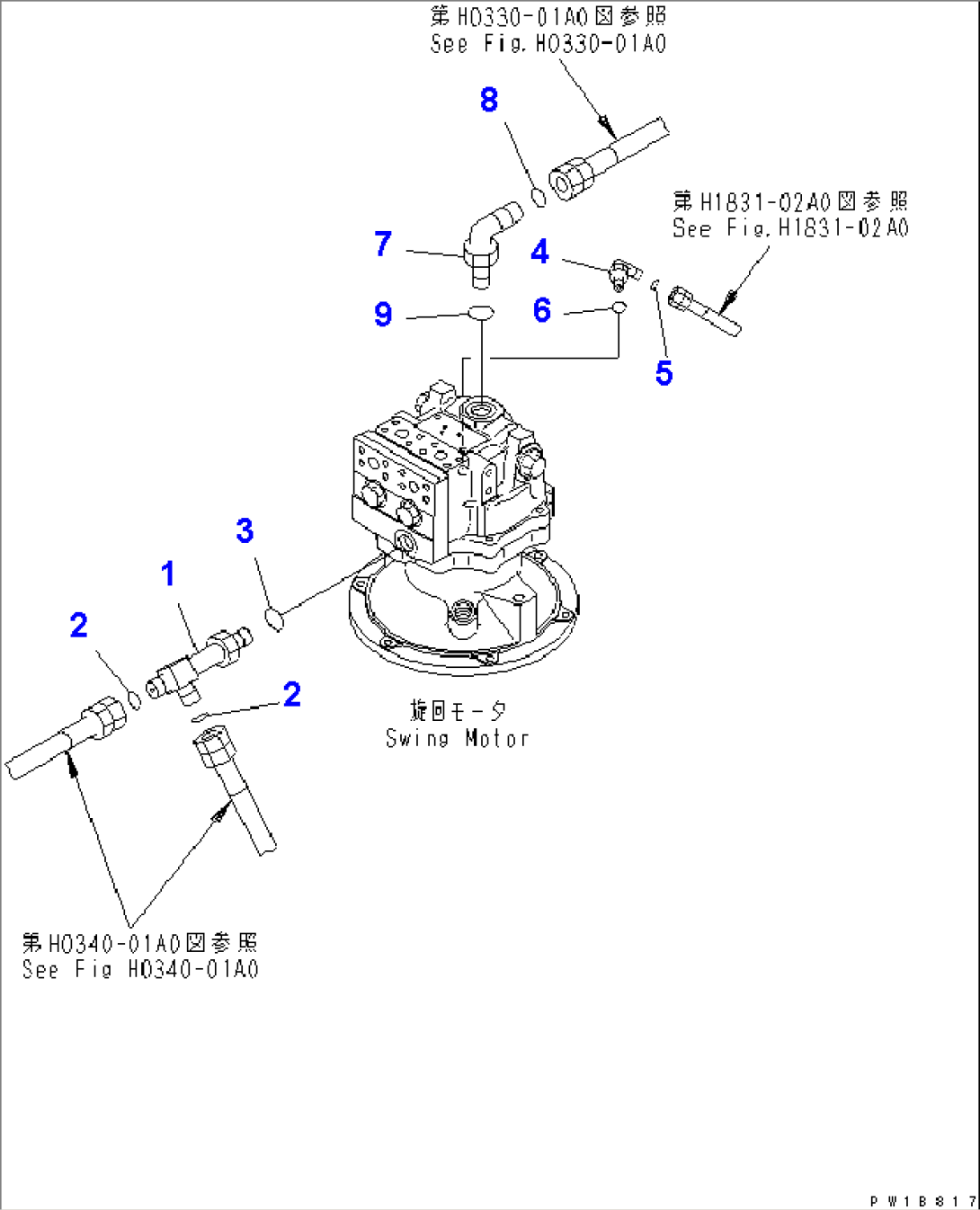 SWING MOTOR (CONNECTING PARTS)