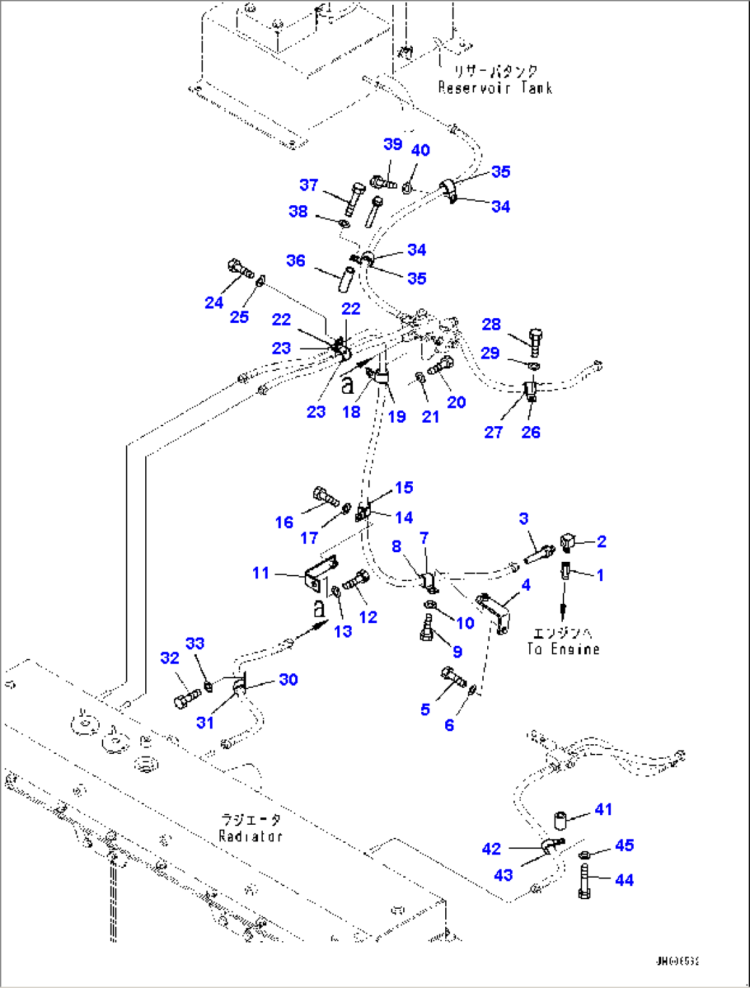 Coolant Piping, Mounting (#30001-)