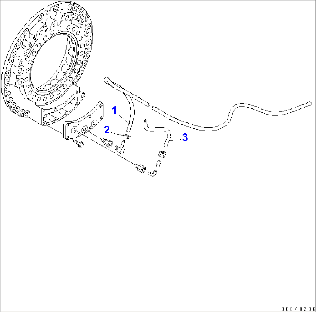 REAR AXLE (PIPING) (R.H.)(#2001-)