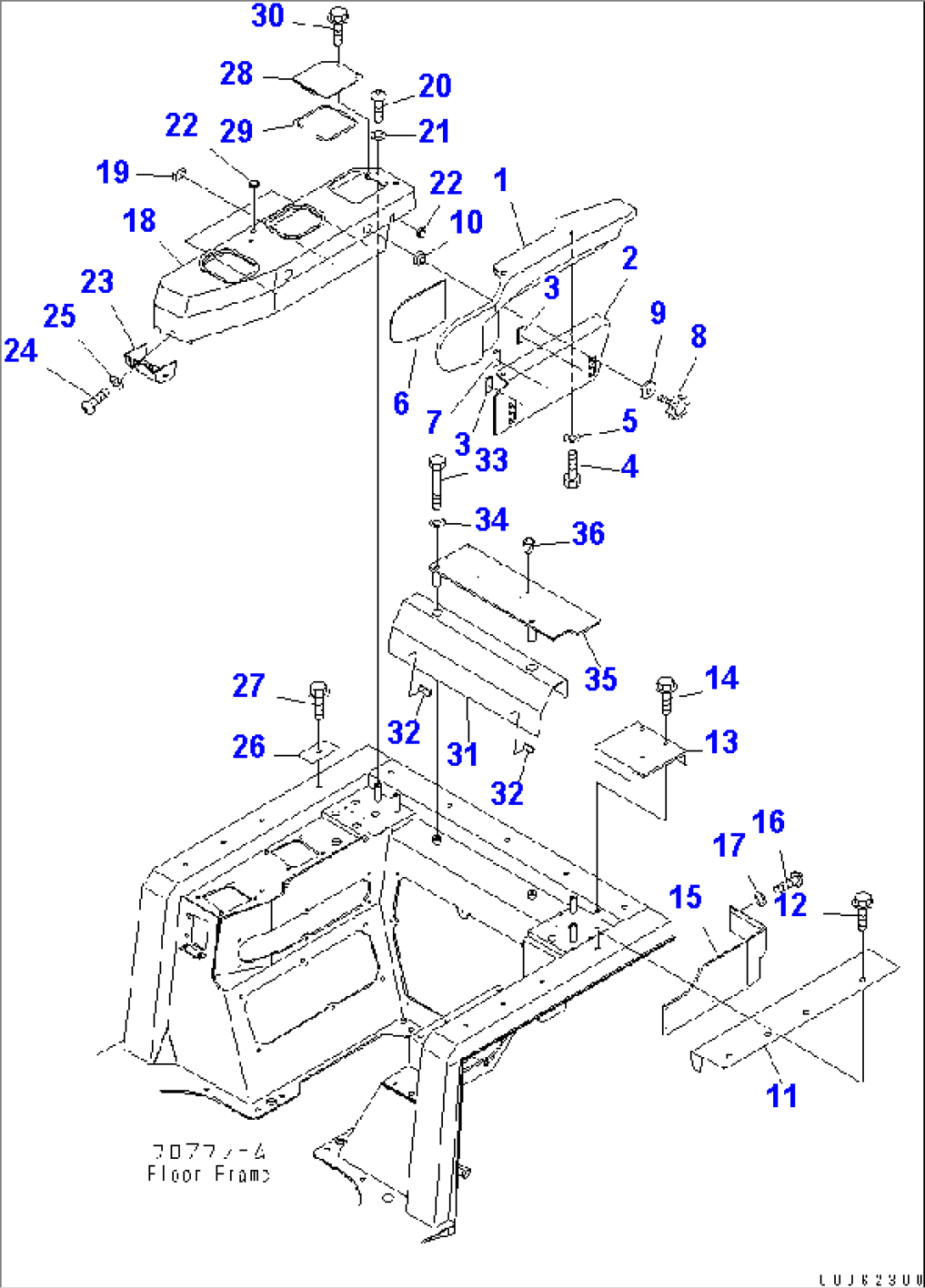 ARM REST COVER (1/2) (FOR RIPPER AND EXTINGUISHER)