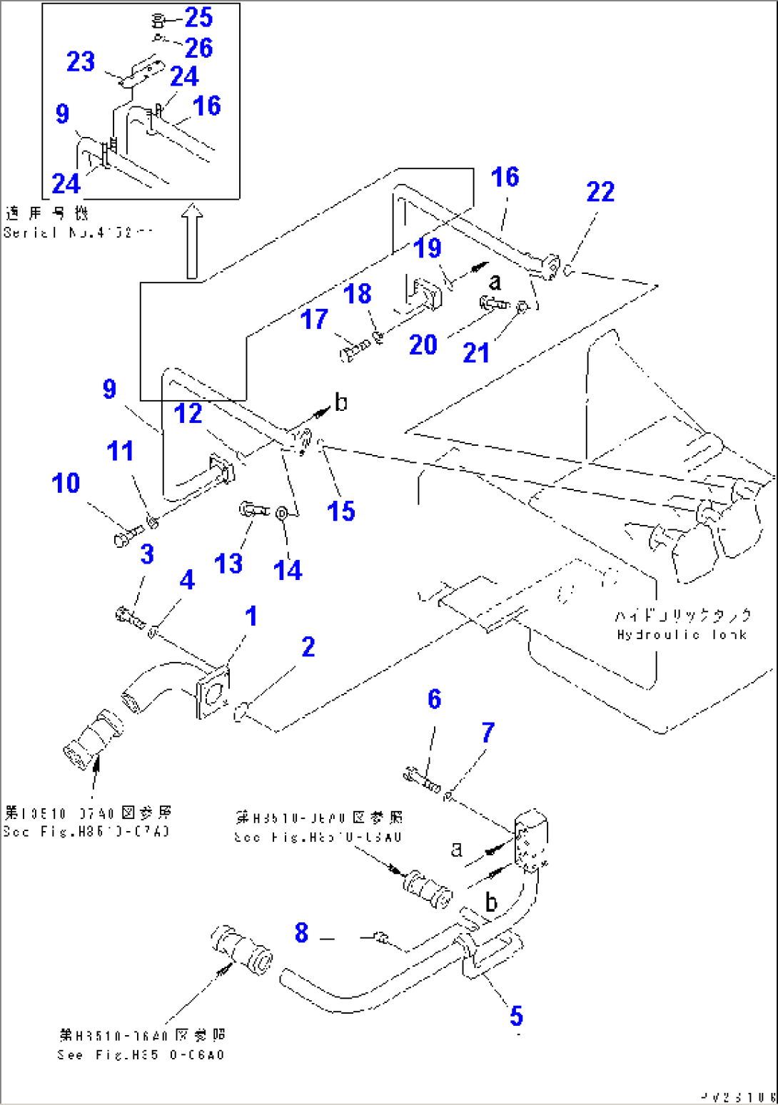 HYDRAULIC TANK AND VALVE (PIPING) (BRAKE COOLING)