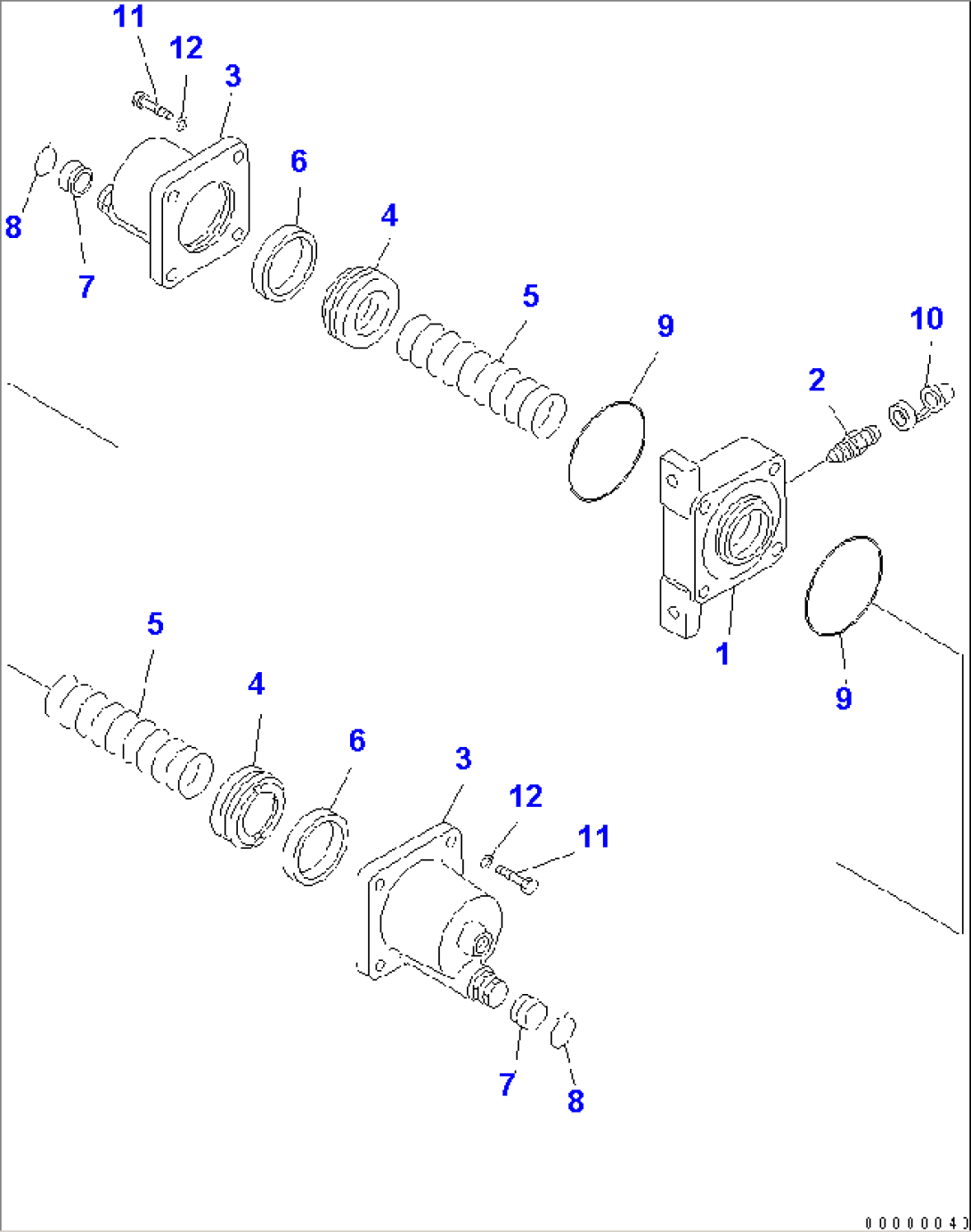 BRAKE PIPING (SLACK ADJUSTER) (INNER PARTS)(#50001-50041)