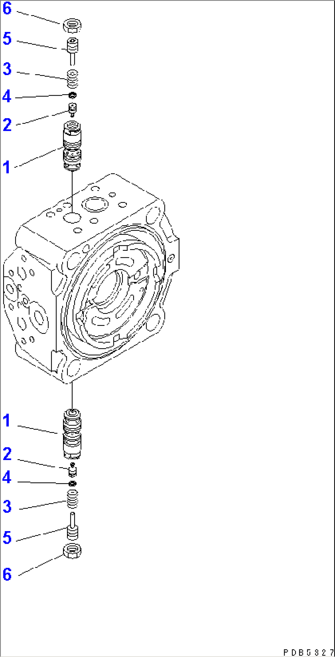 TRAVEL MOTOR (3/3) (TRAVEL SPEED 1ST)(#52278-)