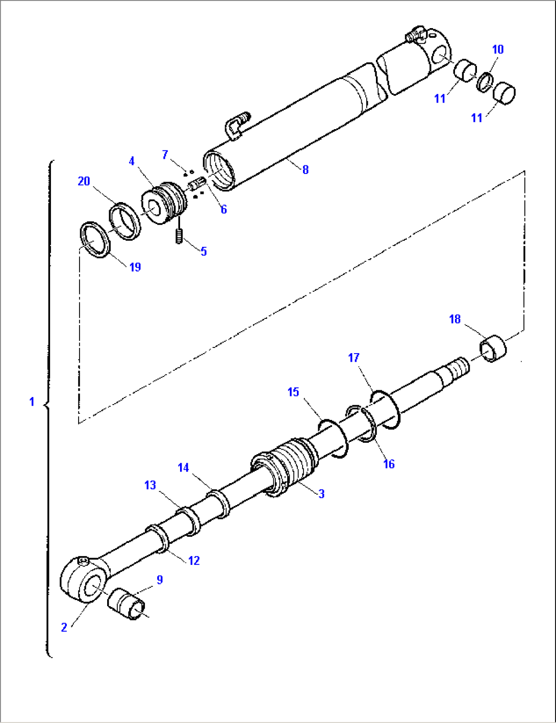 HORIZONTAL OUTRIGGER CYLINDER R.H.