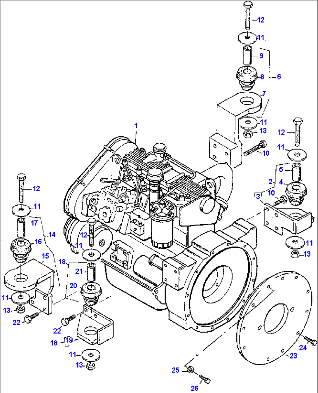 ENGINE, ENGINE MOUNTING
