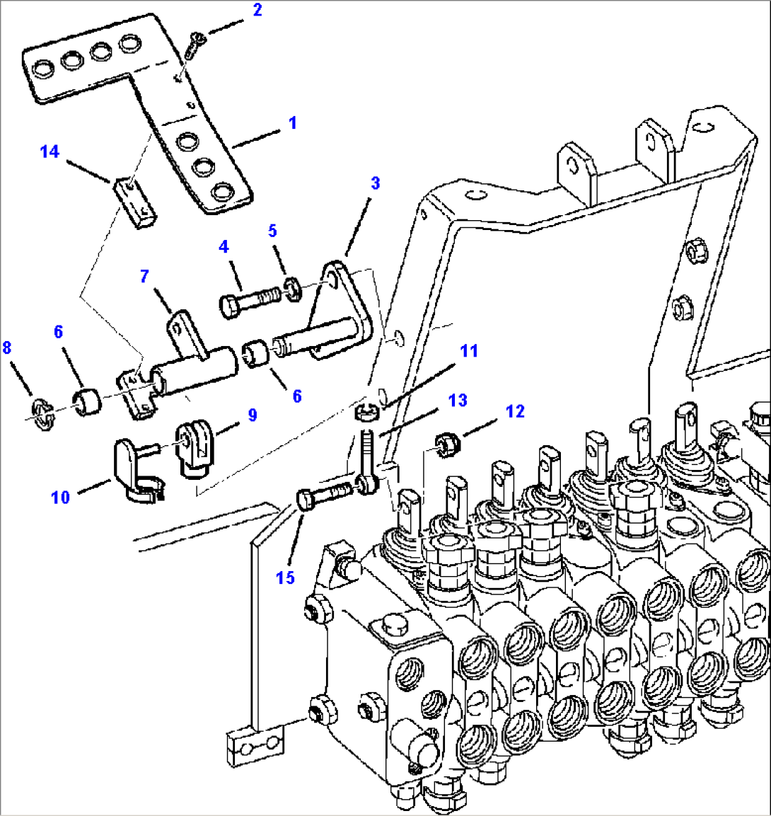 FIG. K4500-01A0 LEFT BACKHOE CONTROL PEDAL - EXCAVATOR STYLE