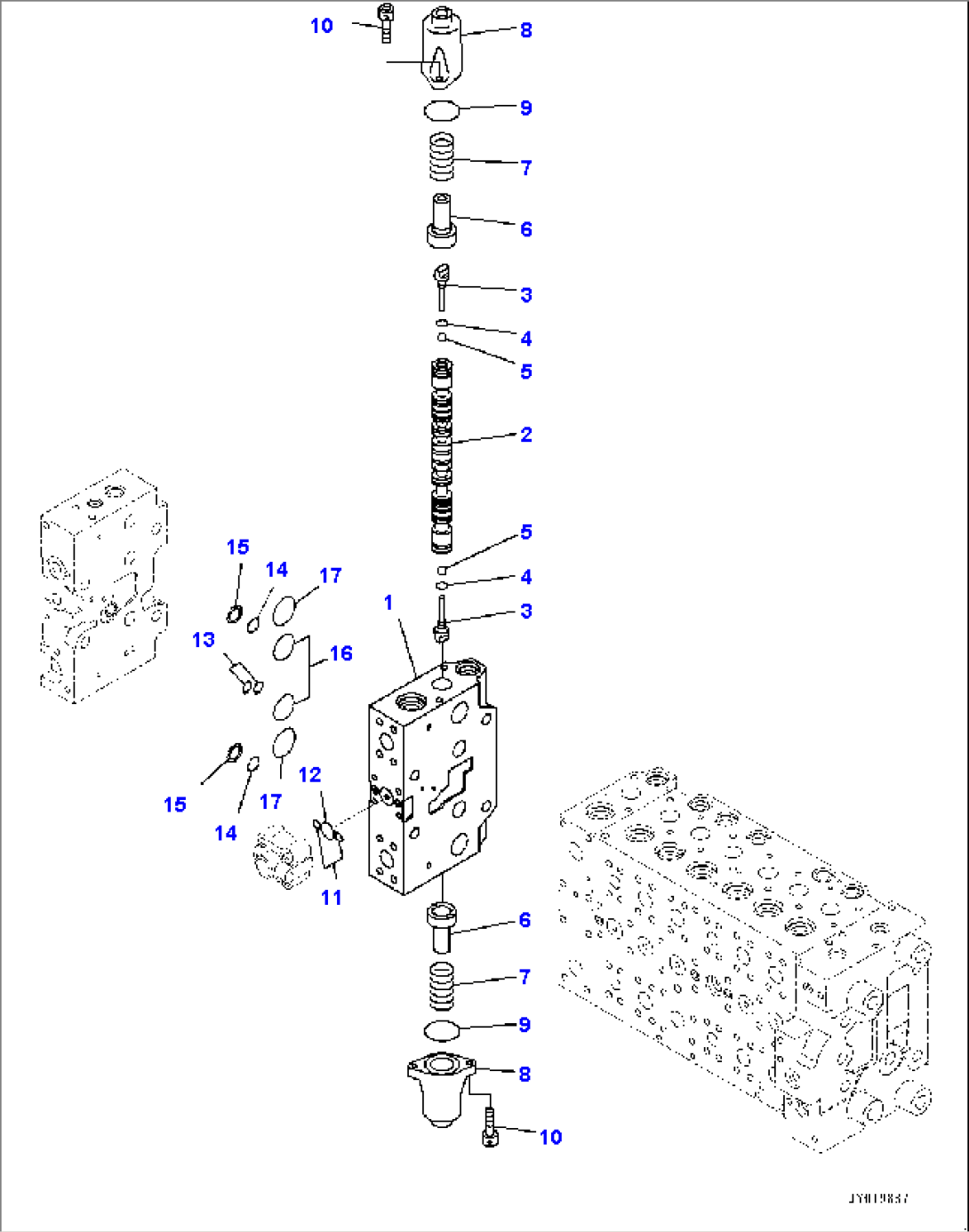 Control Valve, Inner Parts (22/24) (#1001-)