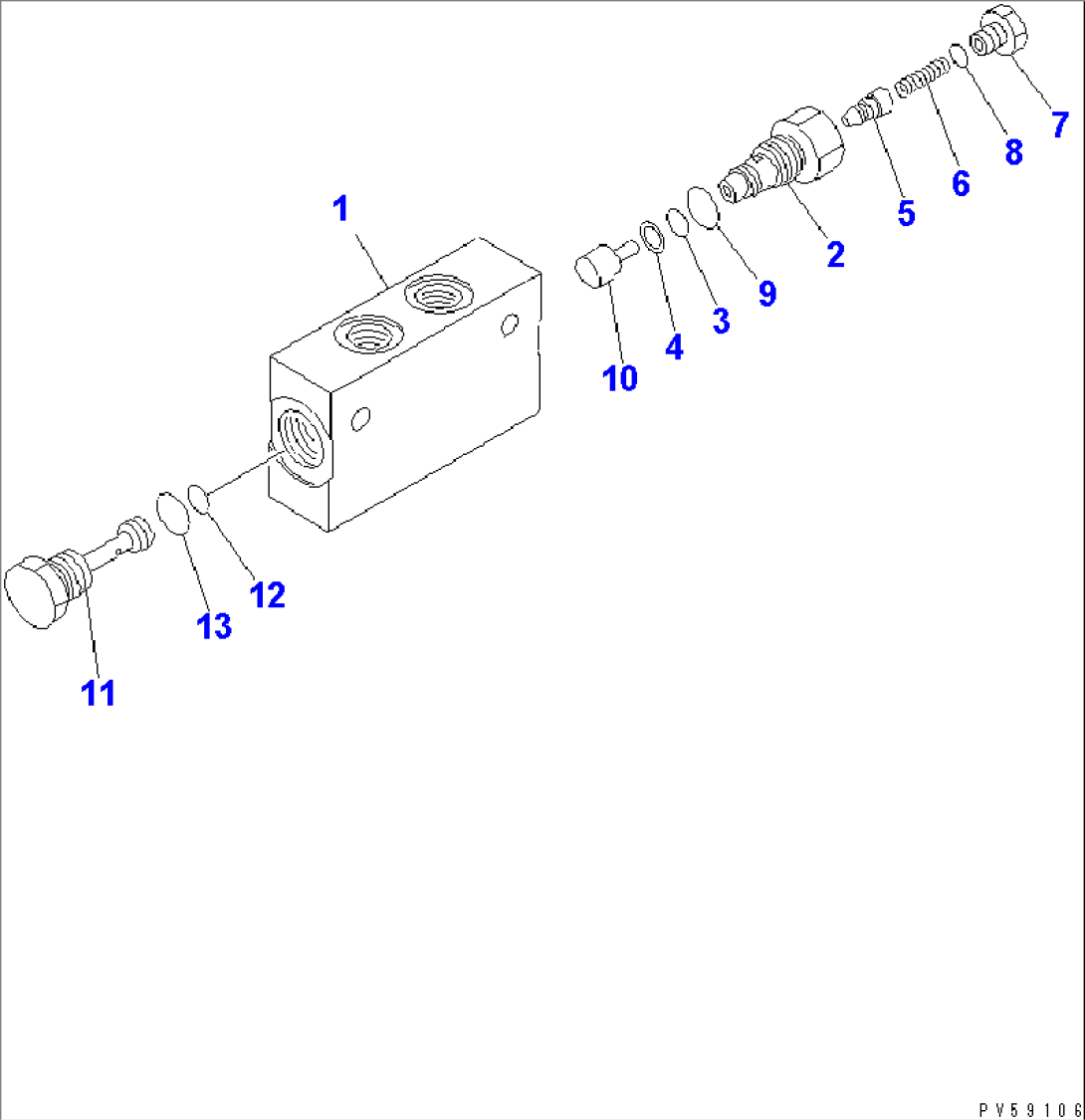 PILOT CHECK VALVE (FOR FRONT BLADE)(#6501-)