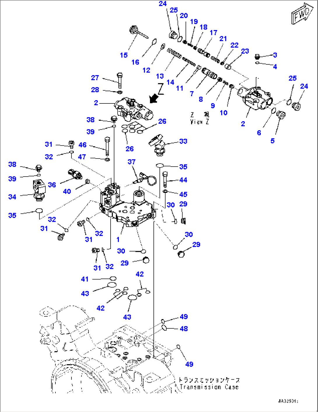 Torque Converter and Transmission, Relief Valve (#1001-)