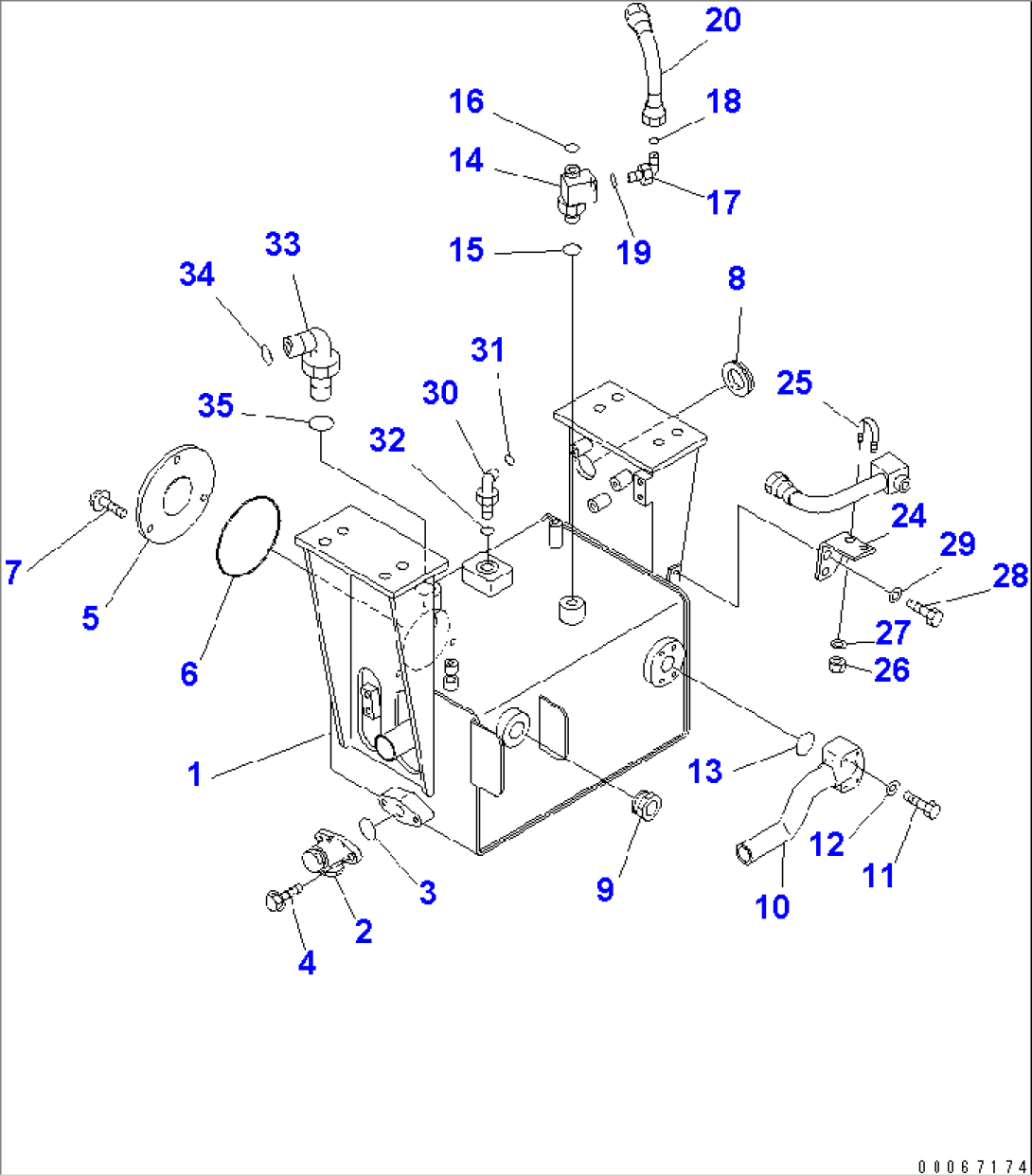 HYDRAULIC TANK (SUB TANK) (1/2)(#10271-)
