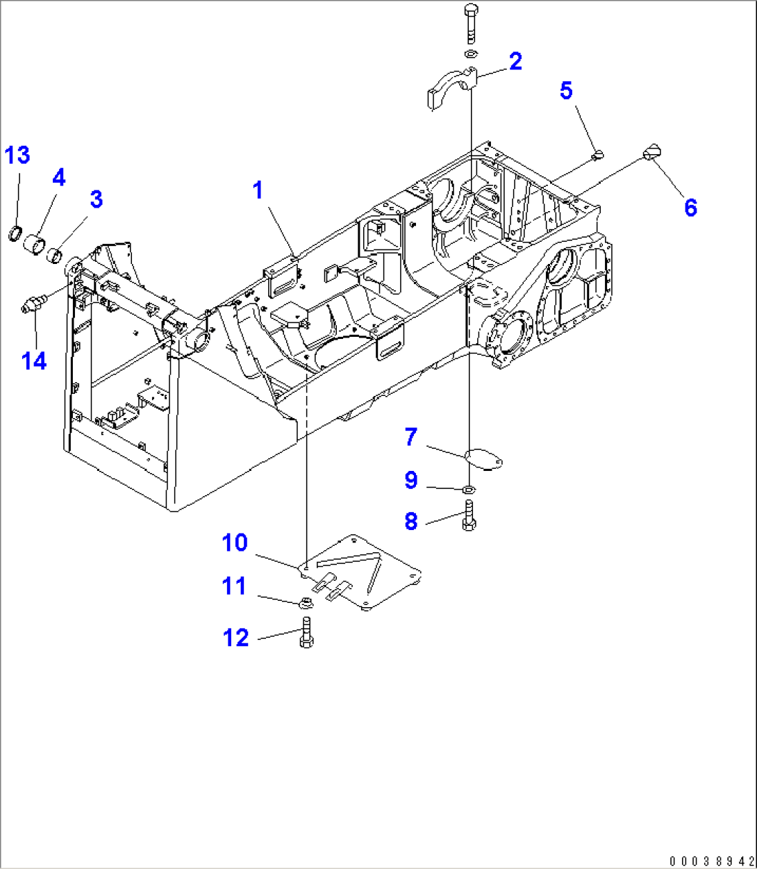 MAIN FRAME (EXCEPT JAPAN) (FOR 90A ALTERNATOR)