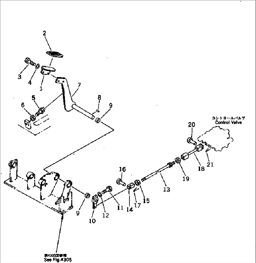 TRAVEL SPEED PEDAL (FOR I.S.O. PATTERN) (EXCEPT JAPAN)