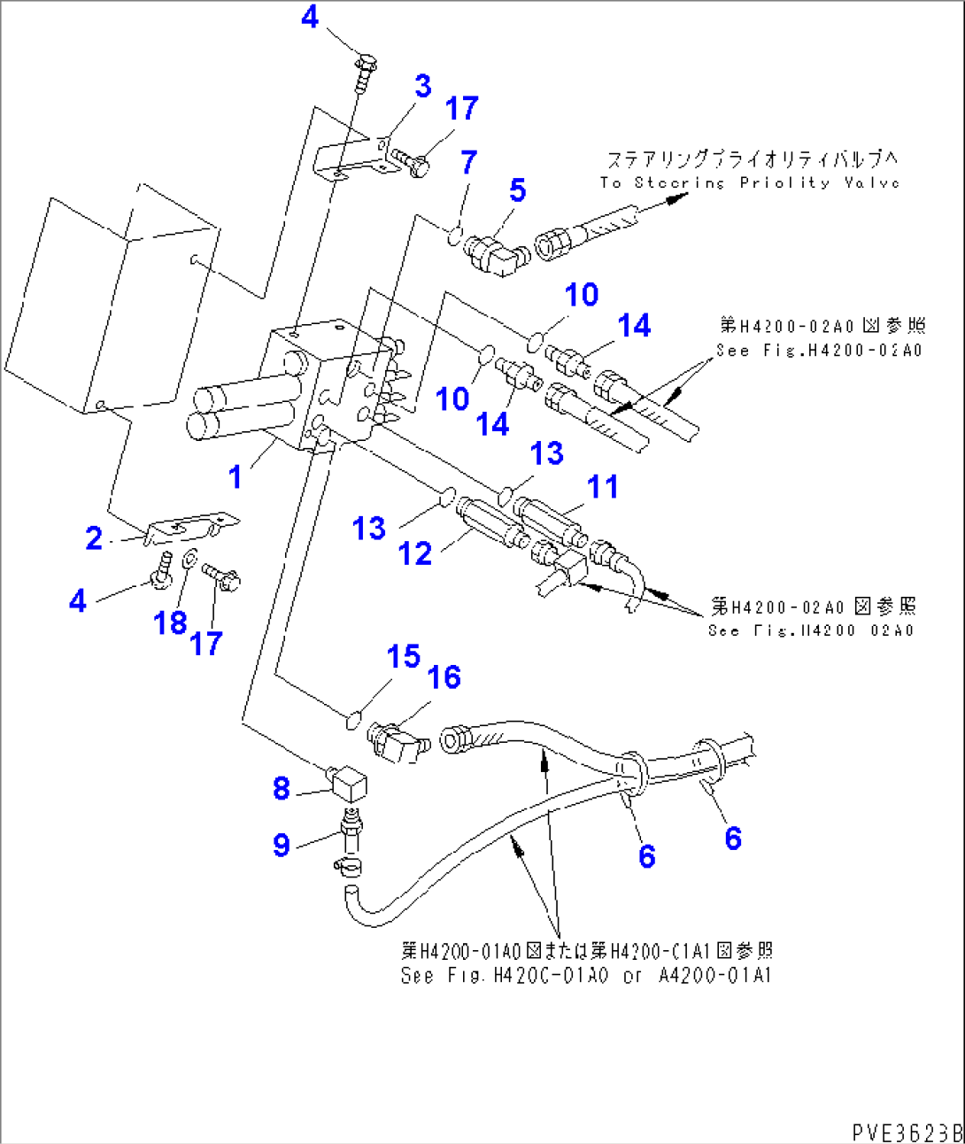 HYDRAULIC MAIN VALVE (2-SPOOL VALVE AND PIPING)