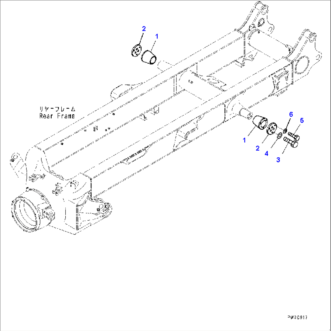 Rear Suspension Unit, Suspension Cylinder (#2633-)