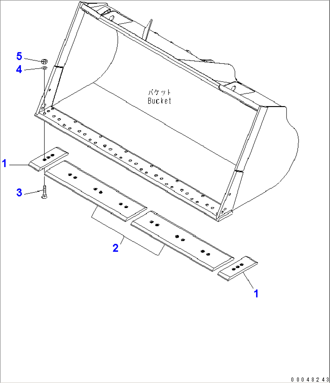 BUCKET CUTTING EDGE (BOLT ON CUTTING EDGE)(#55001-)