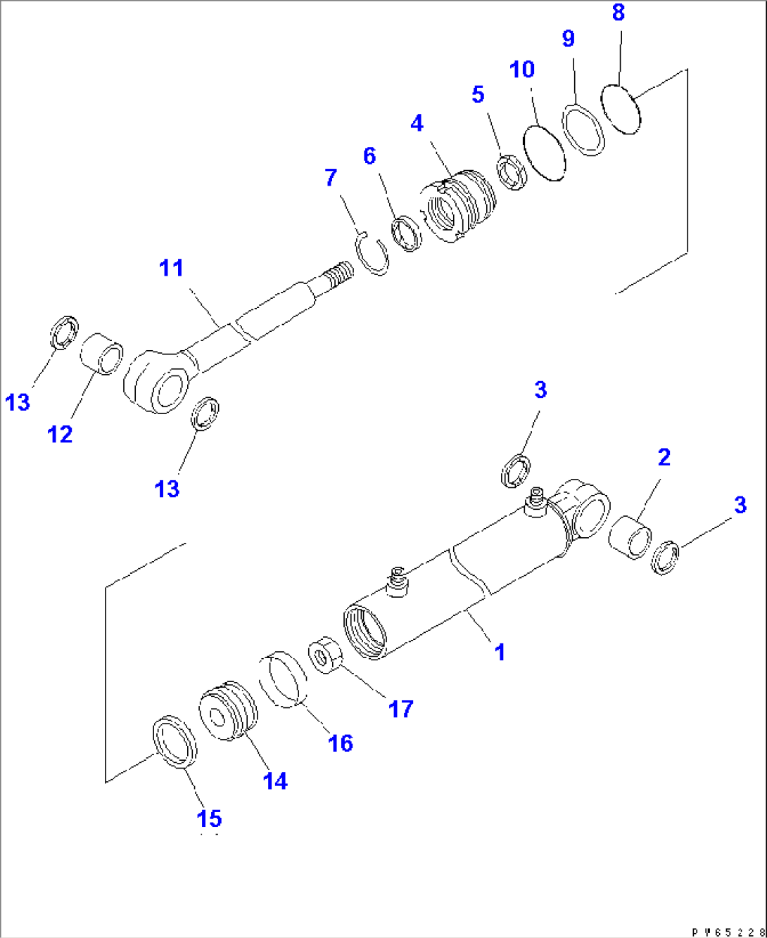 TRACK FRAME VARIABLE GAUGE CYLINDER (INNER PARTS)