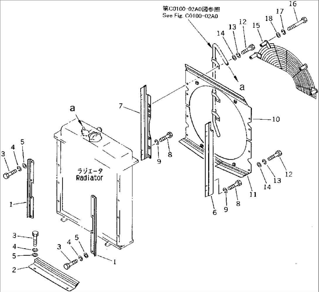 RADIATOR COVER (FOR POWER ANGLE POWER TILT DOZER)(#83195-)